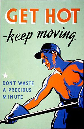 [Get Hot - Keep Moving, Don't Waste a Precious Minute graphic]